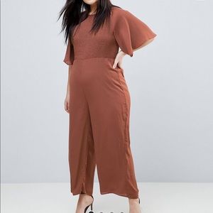 Plus jumpsuit with kimono sleeves